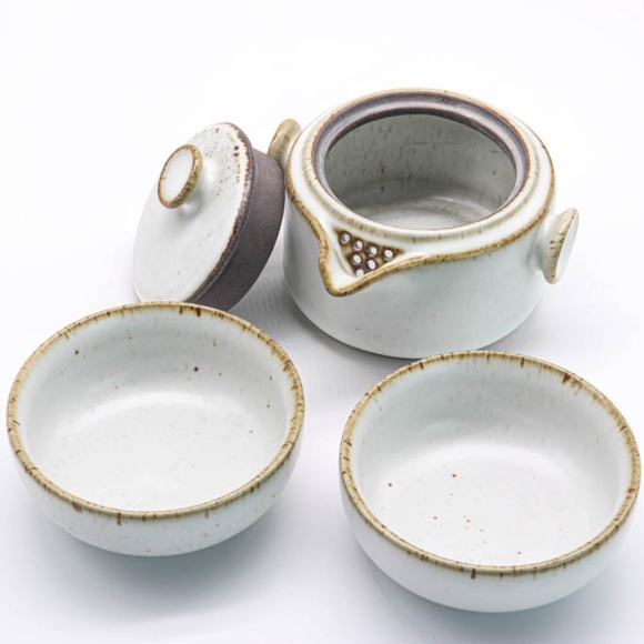 Chinese Ceramic Travel Tea Set Gift Set - White - Picture 3 of 4